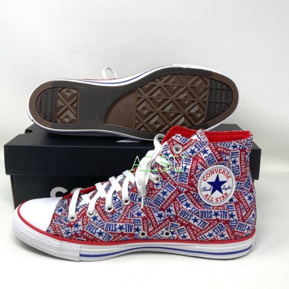 Converse Chuck Taylor AS High Canvas Red Casual Women's Size Sneakers 166828F - Picture 4 of 8